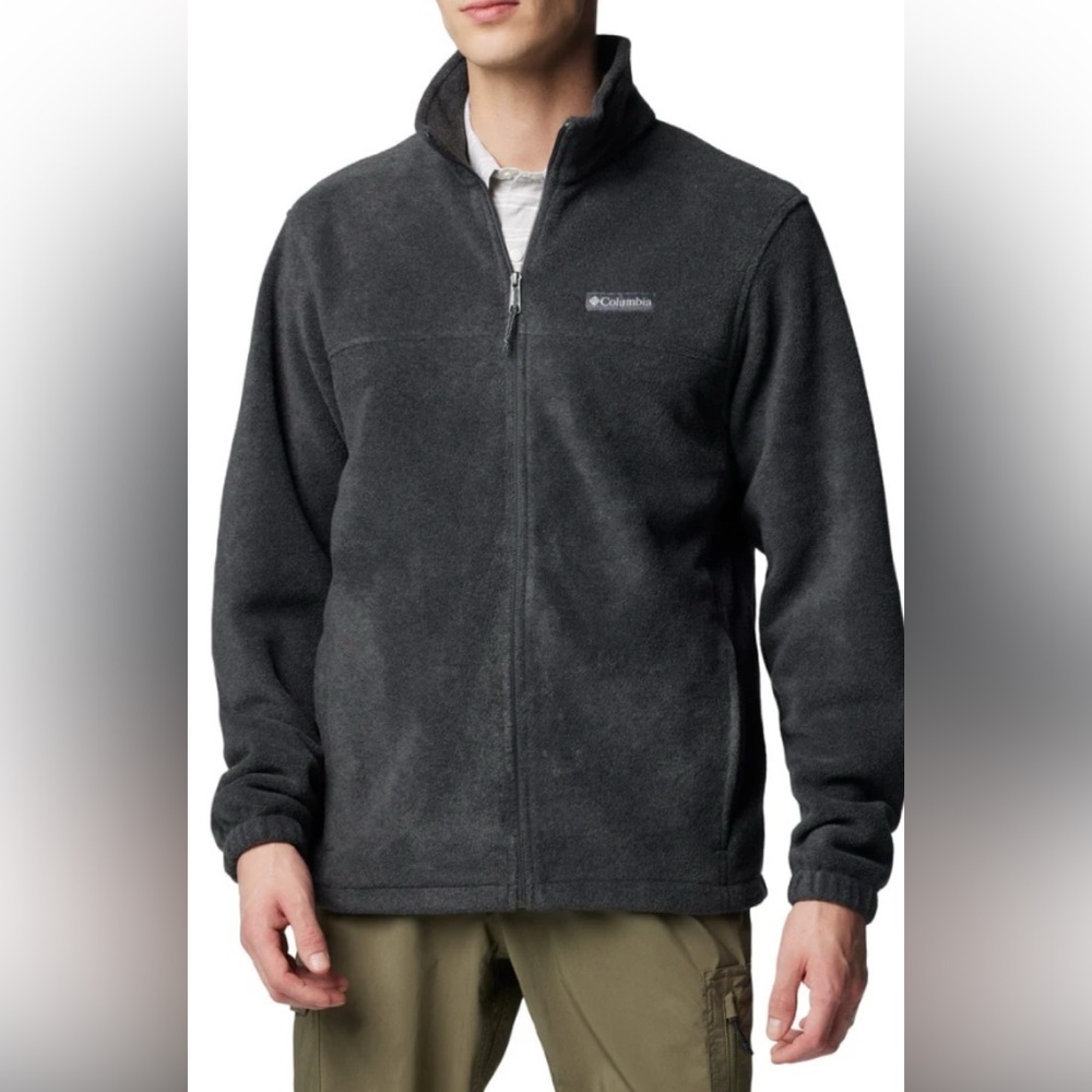 Columbia Full Zip Dark Gray Fleece Jacket Men’s Size L